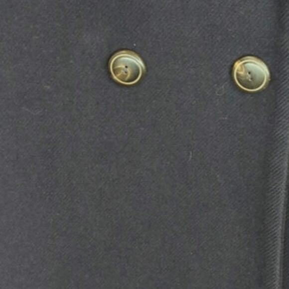 Zara Black Wool Double Breasted Coat Womens M Gold Button Outdoor Gorpcore - Picture 6 of 12